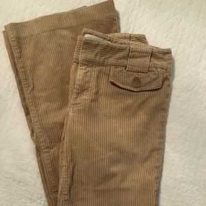 banana republic beige corduroy flared pants